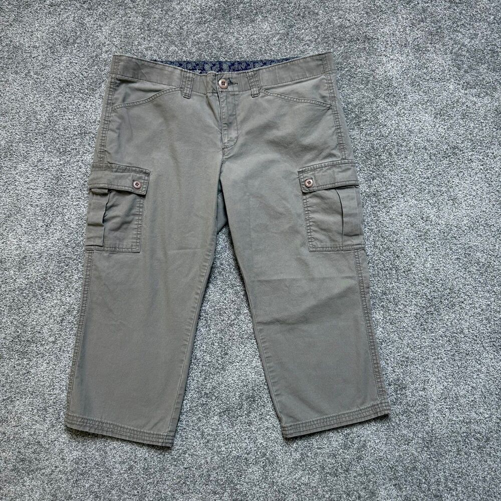 Dockers Capri Cargo Pants Women's 8 Green Pocket VTG Y2K